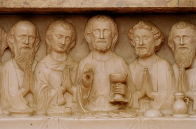 La Última Cena, (detalle) c.1340 de Evrard d